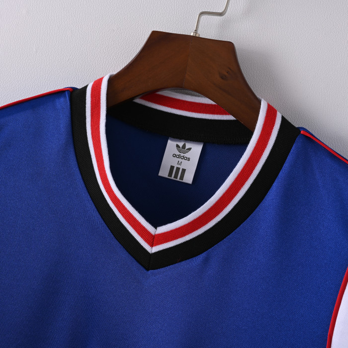 Retro Jersey 1984 Manchester United Third Away Blue Soccer Jersey Vintage Man U Football Shirt