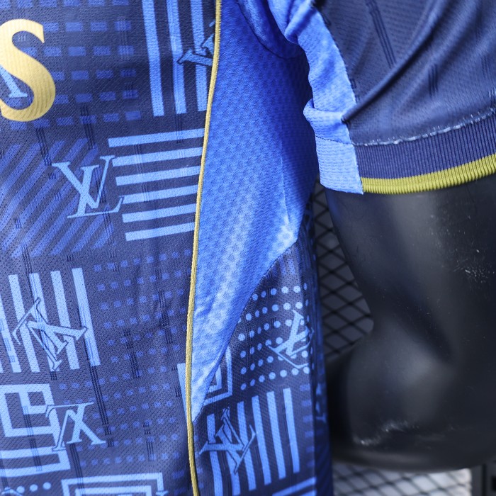 Player Version 2025-2026 Real Madrid Blue Special Edition Soccer Jersey Real Football Shirt