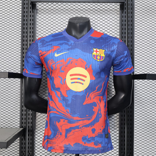 Barca Camisetas de Futbol Player Version 2025-2026 Barcelona Blue/Red Special Edition Soccer Jersey