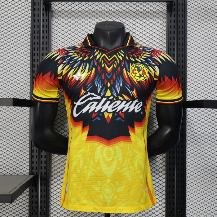 Player Version 2025-2026 Club America Aguilas Yellow Special Edition Soccer Jersey Football Shirt