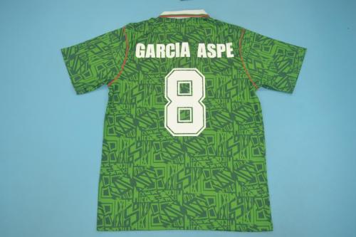 Retro Jersey 1994 Mexico GARCIA ASPE 8 Home Soccer Jersey Vintage Football Shirt