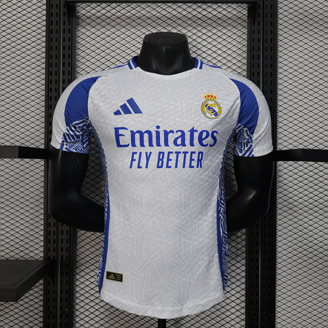 Player Version 2025-2026 Real Madrid White/Blue Special Edition Soccer Jersey Real Football Shirt