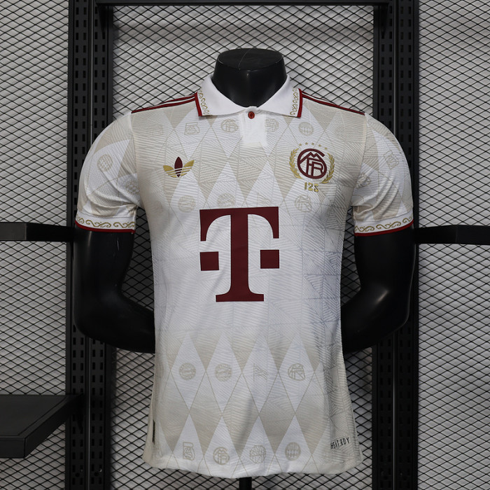 Player Version 2025-2026 Bayern Munich White Special Edition Soccer Jersey Bayern Munchen Football Shirt