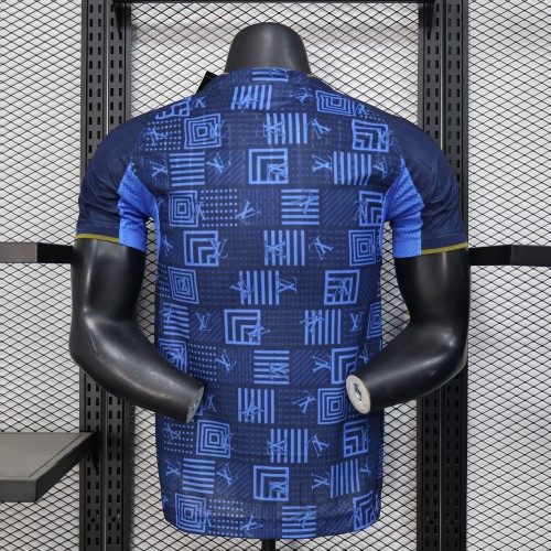 Player Version 2025-2026 Real Madrid Blue Special Edition Soccer Jersey Real Football Shirt
