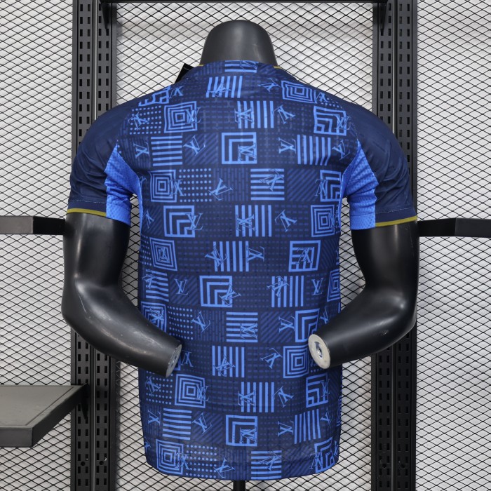 Player Version 2025-2026 Real Madrid Blue Special Edition Soccer Jersey Real Football Shirt