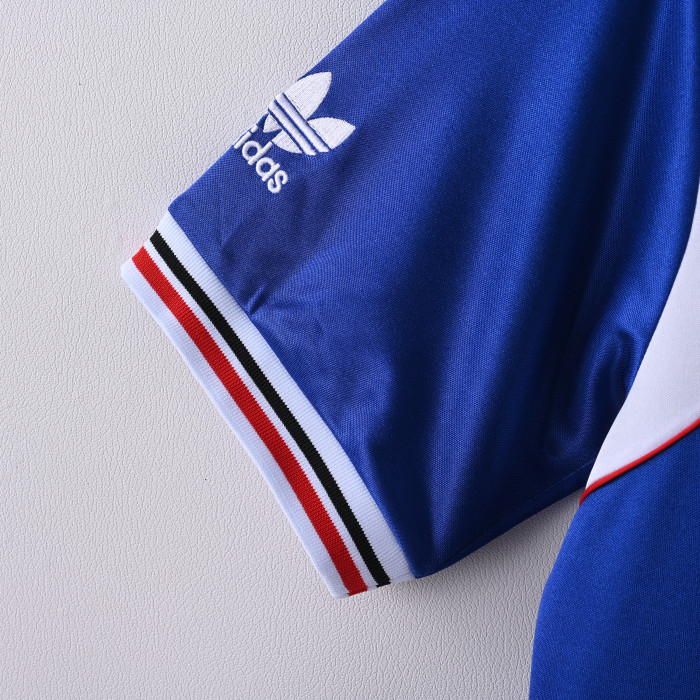 Retro Jersey 1984 Manchester United Third Away Blue Soccer Jersey Vintage Man U Football Shirt