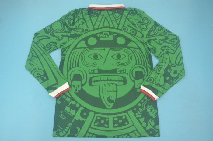 Retro Jersey 1998 Long Sleeve Mexico Home Soccer Jersey Vintage Football Shirt