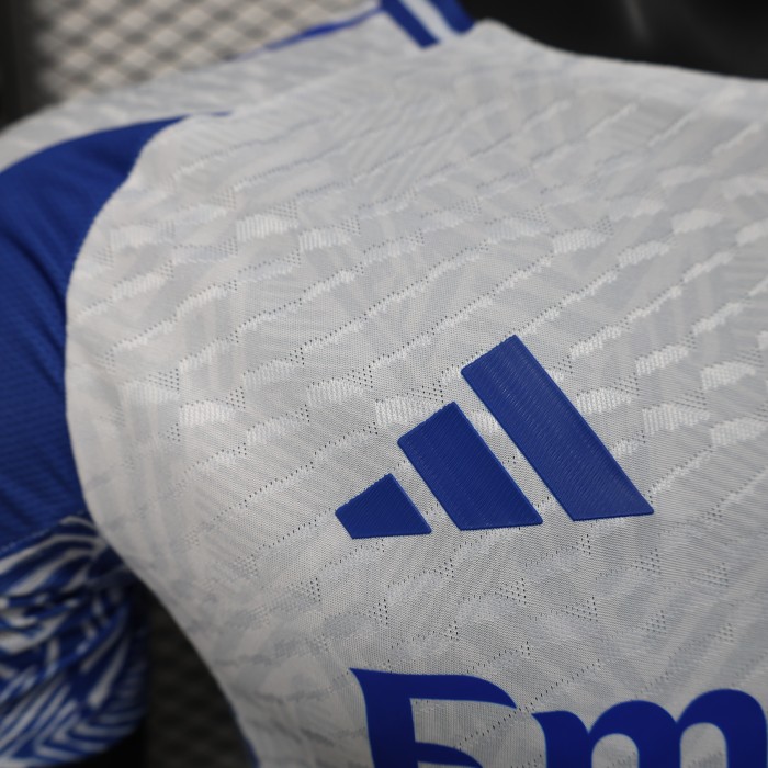 Player Version 2025-2026 Real Madrid White/Blue Special Edition Soccer Jersey Real Football Shirt