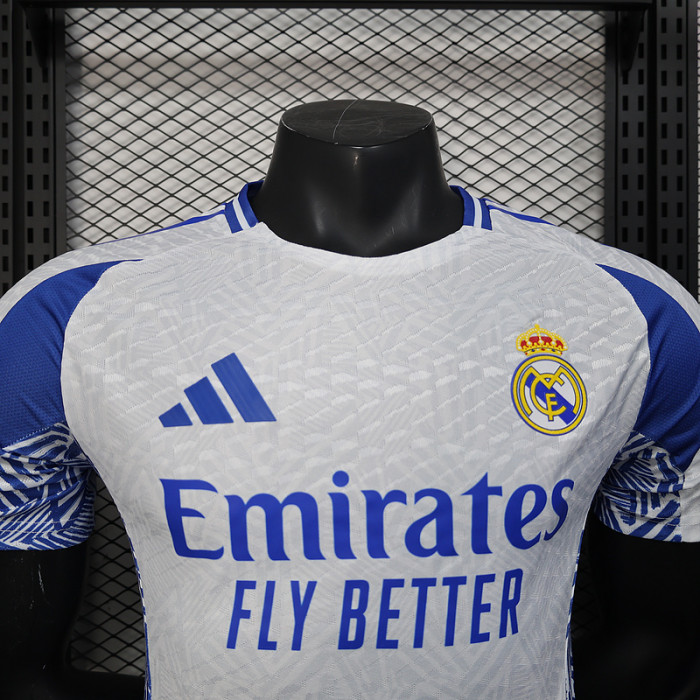 Player Version 2025-2026 Real Madrid White/Blue Special Edition Soccer Jersey Real Football Shirt