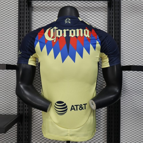 Player Version 2025-2026 Club America Aguilas Yellow/Blue/Red Special Edition Soccer Jersey Football Shirt