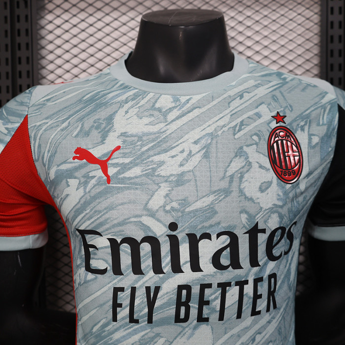 Player Version 2025-2026 AC Milan Away Green Soccer Jersey AC Football Shirt