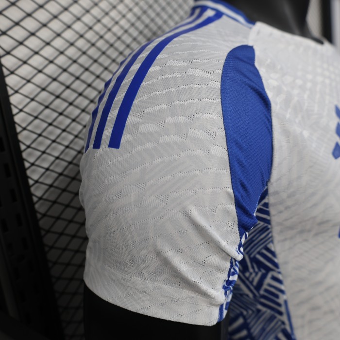 Player Version 2025-2026 Real Madrid White/Blue Special Edition Soccer Jersey Real Football Shirt