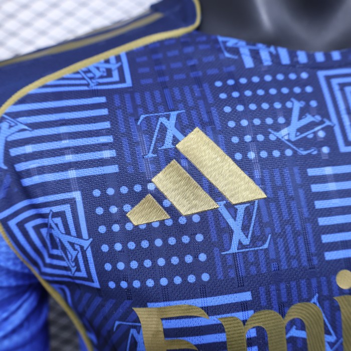 Player Version 2025-2026 Real Madrid Blue Special Edition Soccer Jersey Real Football Shirt