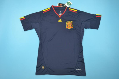 Retro Jersey Spain 2010 Away Dark Blue Soccer Jersey Vintage Football Shirt