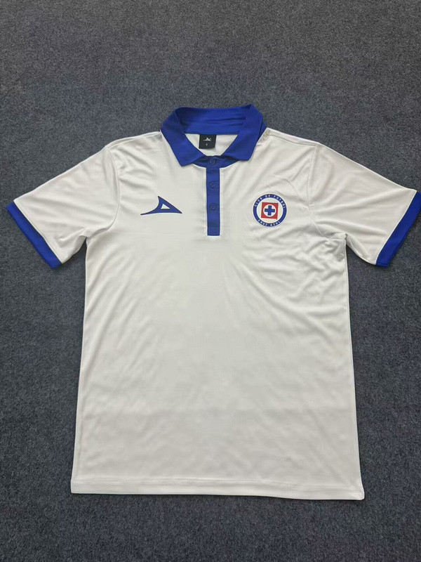 Fan Version 2025-2026 Cruz Azul White Soccer Polo