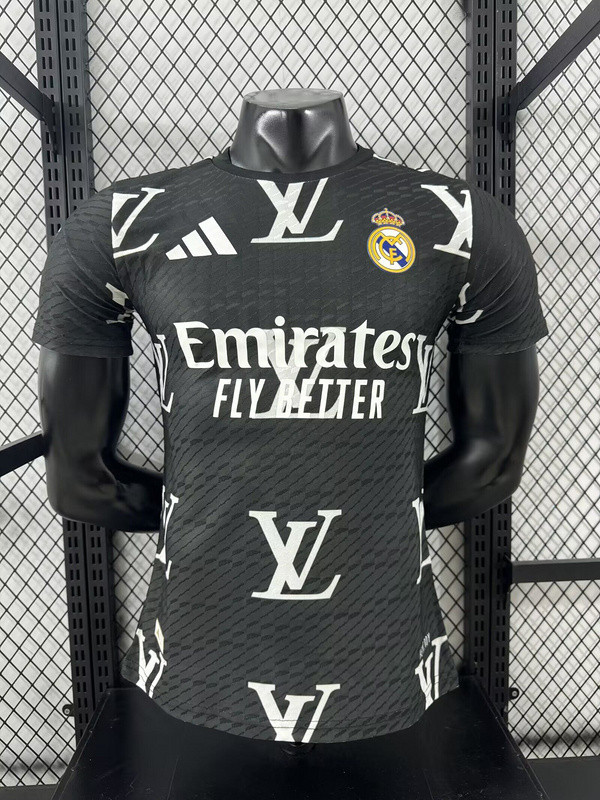 Player Version 2025-2026 Real Madrid Black/White Special Edition Soccer Jersey Real Football Shirt