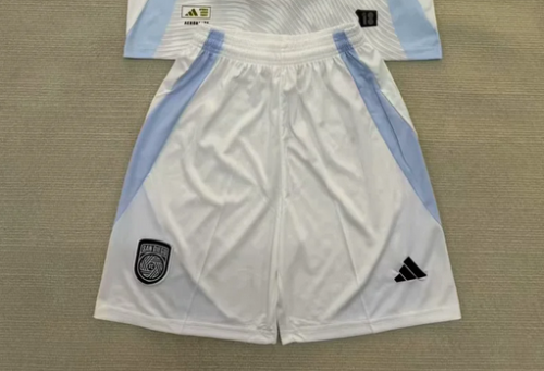 Fan Version 2025-2026 San Diego Away White Soccer Shorts Football Shorts