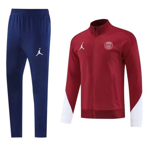 2025-2026 PSG Red/White Soccer Training Jacket Football Jacket and Pants