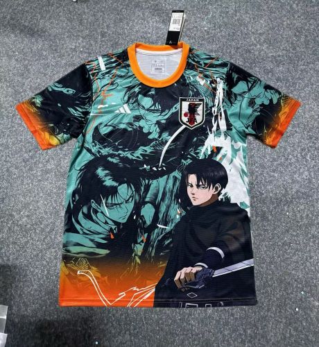 Fan Version 2025 Japan Green/Black Comic Soccer Jersey Football Shirt