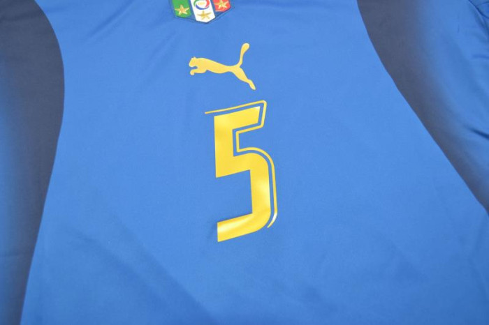 Retro Jersey 2006 Italy CANNAVARO 5 Home Soccer Jersey Vintage Football Shirt