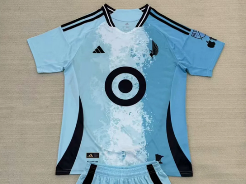 Fan Version 2025-2026 Minnesota United Away Blue Soccer Jersey