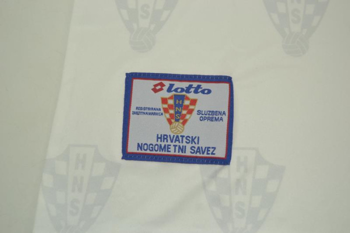 with Front Lettering Retro Jersey 1998 Croatia Home Soccer Jersey Vintage Football Shirt