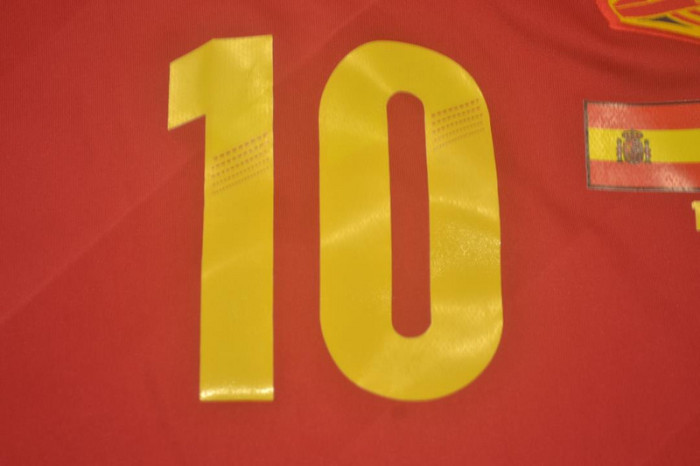 with Front Lettering+Euro Patch Retro Jersey 2012 Spain FABREGAS 10 Home Soccer Jersey Vintage Camiseta de España Football Shirt