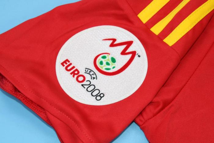 with Euro Patch Retro Jersey 2008 Spain TORRES 9 Home Soccer Jersey Camiseta de España Football Shirt