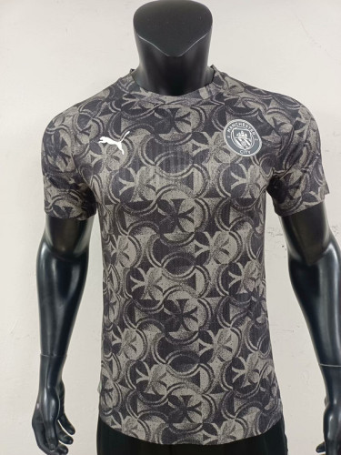 Player Version 2025-2026 Manchester City Black/Grey Soccer Training Jersey Man City Football Shirt
