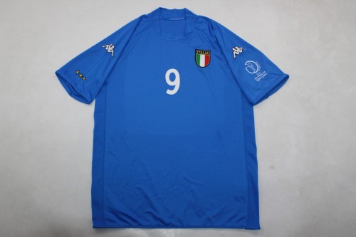 with Patch Retro Jersey 2002 Italy Home Soccer Jersey Vintage Football Shirt