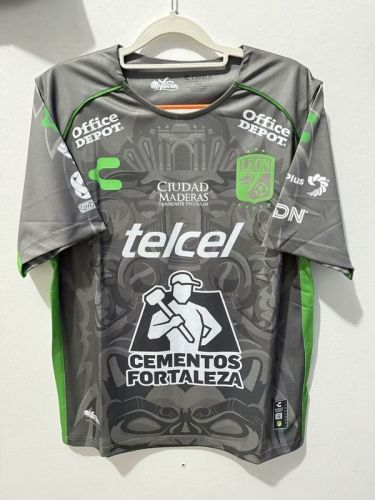 Fans Version 2024-2025 Club Leon Third Away Grey Soccer Jersey Football Shirt