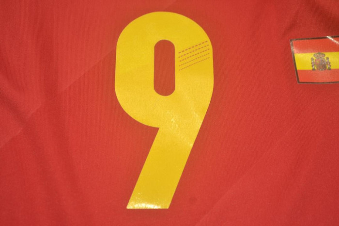 with Front Lettering+Euro Patch Retro Jersey 2012 Spain TORRES 9 Home Soccer Jersey Vintage Camiseta de España Football Shirt