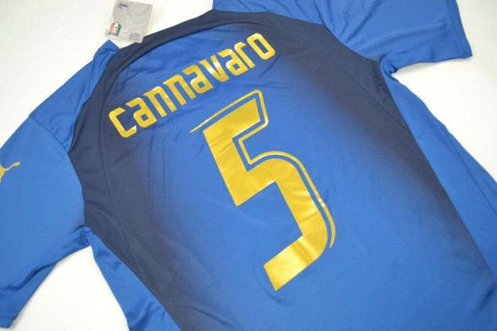 Retro Jersey 2006 Italy CANNAVARO 5 Home Soccer Jersey Vintage Football Shirt