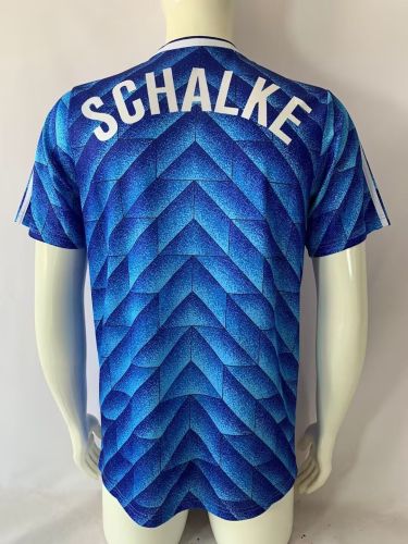 Retro Jersey 1988-1989 Schalke 04 Blue Special Edition Soccer Jersey Vintage Football Shirt