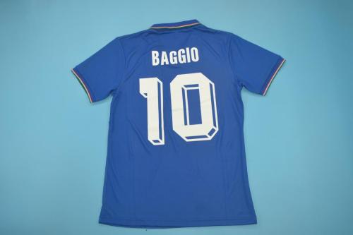 Retro Jersey 1990 Italy BAGGIO 10 Home Soccer Jersey Vintage Football Shirt