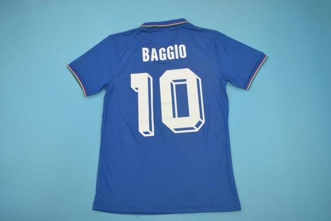 Retro Jersey 1990 Italy BAGGIO 10 Home Soccer Jersey Vintage Football Shirt