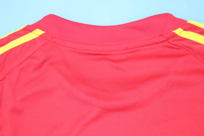 with Euro Patch Retro Jersey 2008 Spain Home Soccer Jersey Camiseta de España Football Shirt