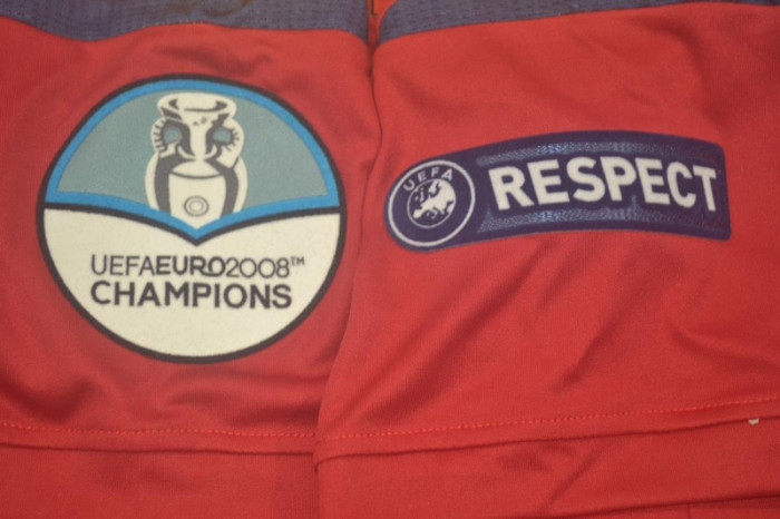 with Front Lettering+Euro Patch Retro Jersey 2012 Spain Home Soccer Jersey Vintage Camiseta de España Football Shirt