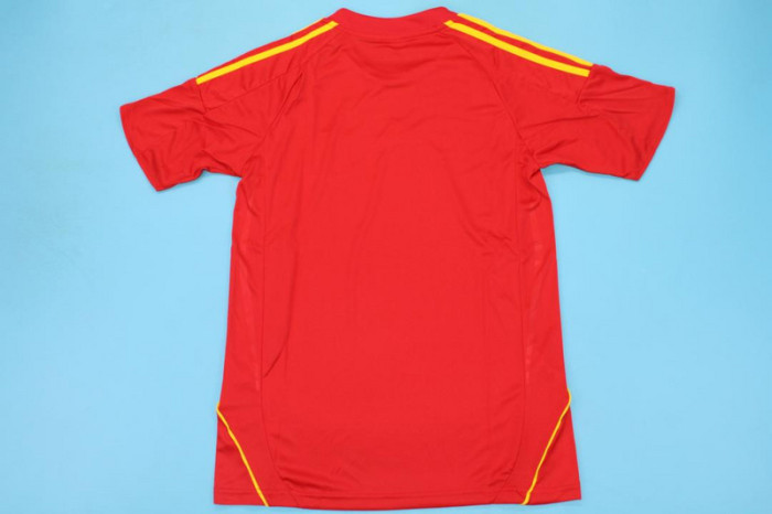 with Euro Patch Retro Jersey 2008 Spain Home Soccer Jersey Camiseta de España Football Shirt