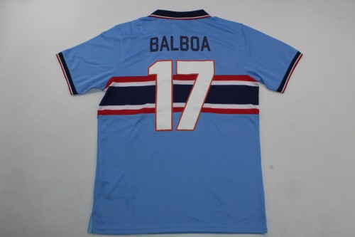Retro Jersey 1995-1997 USA BALBOA 17 Third Away Blue Soccer Jersey United States Vintage Football Shirt