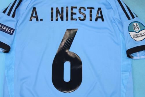 with Front Lettering+Euro Patch Retro Jersey Spain Euro 2012 Away Blue Soccer Jersey Vintage Camiseta de España Football Shirt