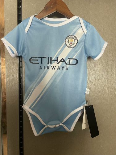 Baby Cloth 2025-2026 Manchester City Home Soccer Jersey Man City Baby Onesies