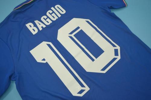 Retro Jersey 1990 Italy BAGGIO 10 Home Soccer Jersey Vintage Football Shirt
