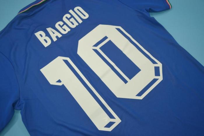 Retro Jersey 1990 Italy BAGGIO 10 Home Soccer Jersey Vintage Football Shirt
