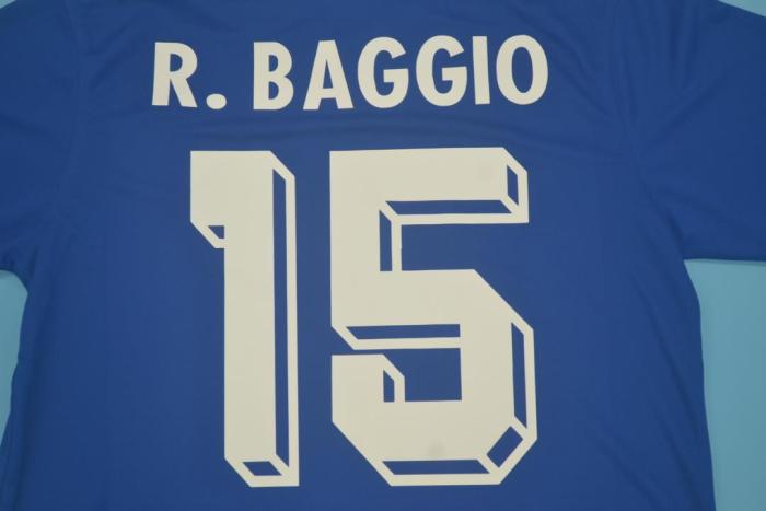 Retro Jersey 1986 Italy R.BAGGIO 15 Home Soccer Jersey Vintage Football Shirt