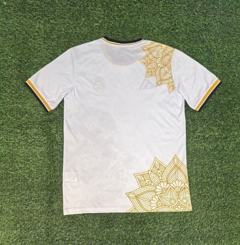 Fans Version 2025-2026 Real Madrid White/Black Dragon Soccer Training Jersey Real Football Shirt