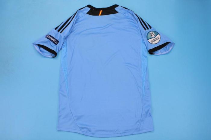 with Front Lettering+Euro Patch Retro Jersey Spain Euro 2012 Away Blue Soccer Jersey Vintage Camiseta de España Football Shirt
