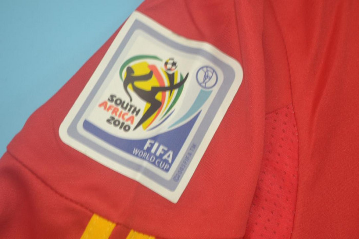 with World Cup Patch Retro Jersey Spain 2010 RAMOS 15 Home Soccer Jersey Vintage Football Shirt