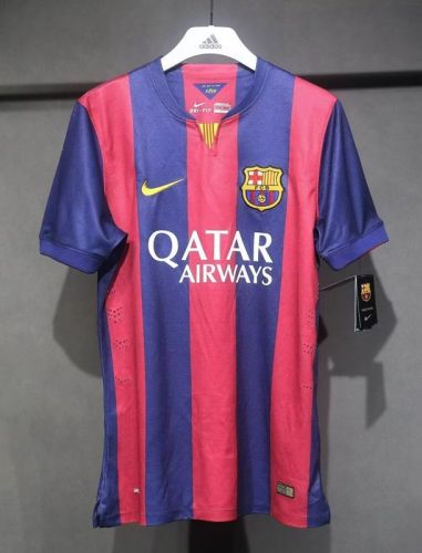 Retro Jersey Player Version 2014-2015 Barcelona Home Soccer Jersey Vintage Football Shirt
