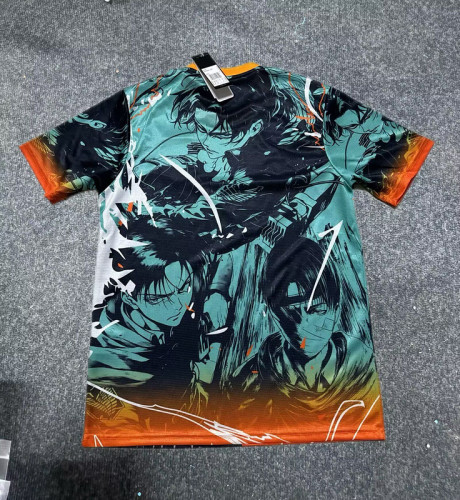 Fan Version 2025 Japan Green/Black Comic Soccer Jersey Football Shirt